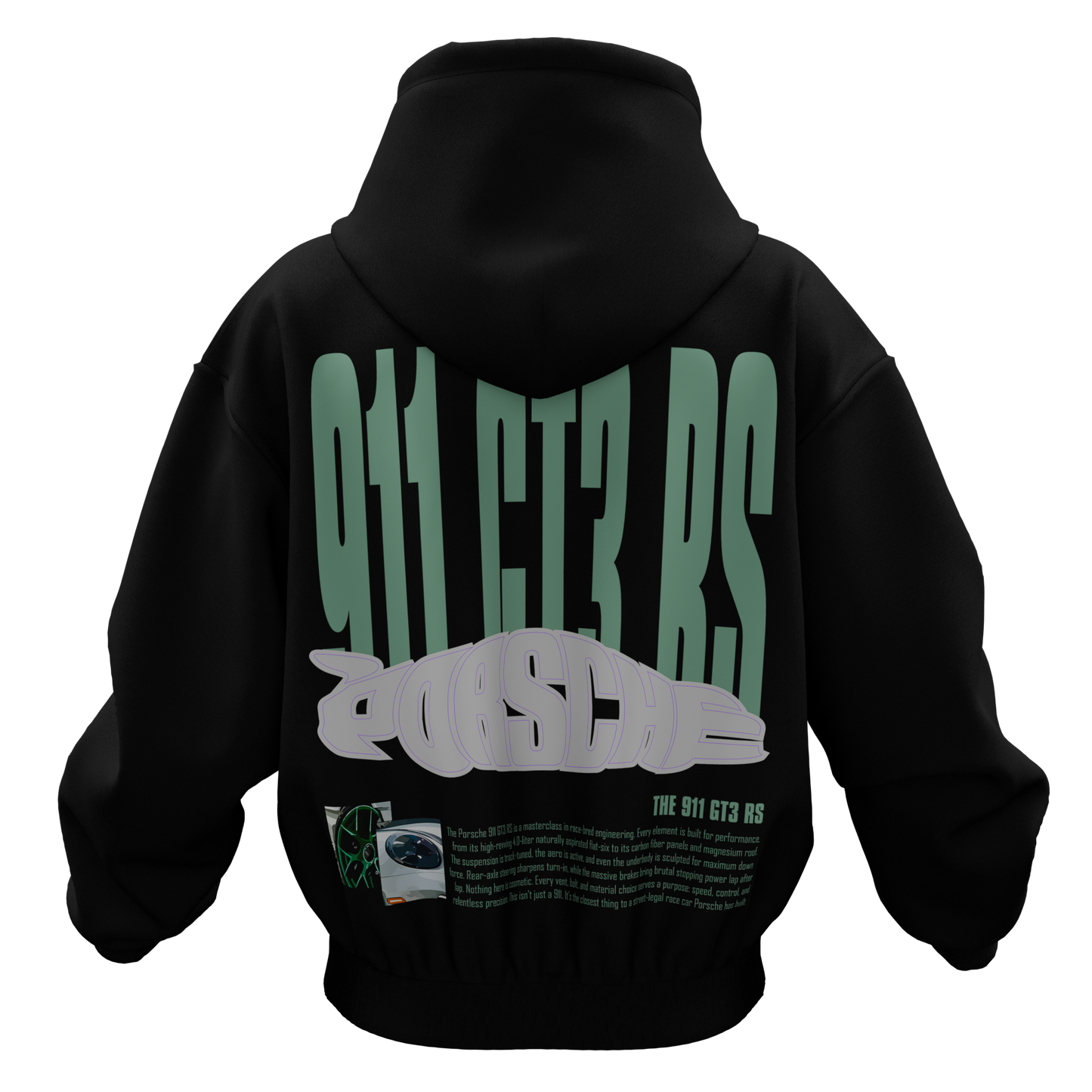 CHARTREUSE PORSCHE OVERSIZED HOODIE