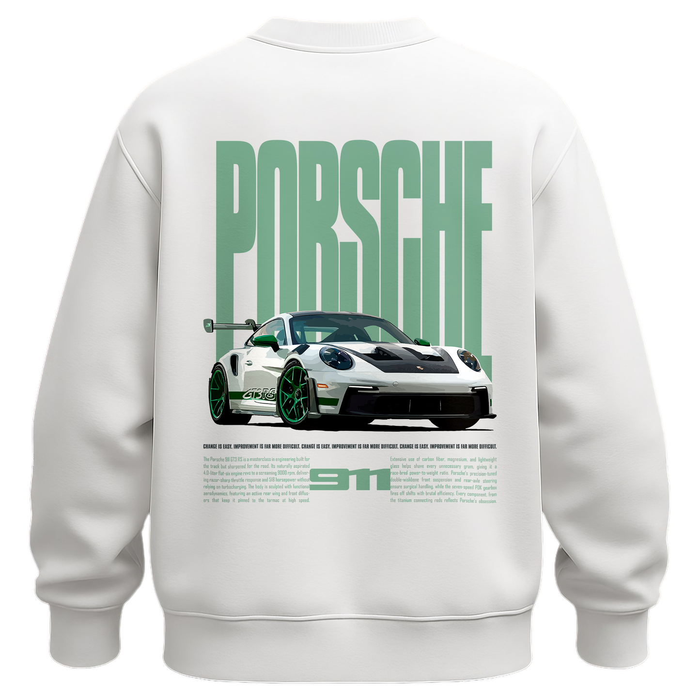 CHARTREUSE PORSCHE SWEATSHIRT