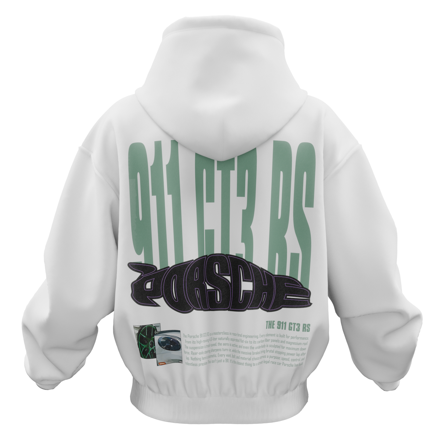 CHARTREUSE PORSCHE OVERSIZED HOODIE